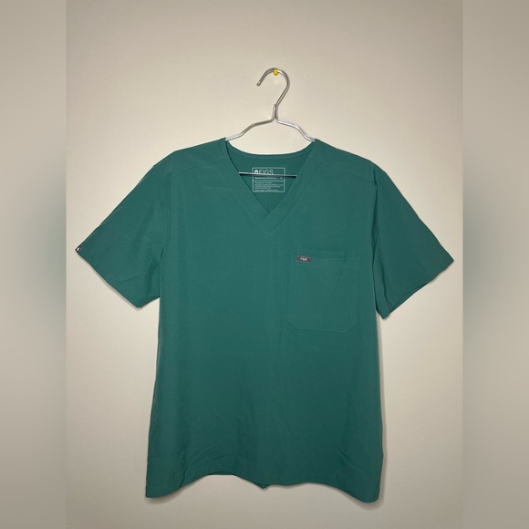 Figs Men’s Leon Three Pocket Short Sleeve Scrub Top Eucalyptus Size M PO #3658 - Picture 7 of 8